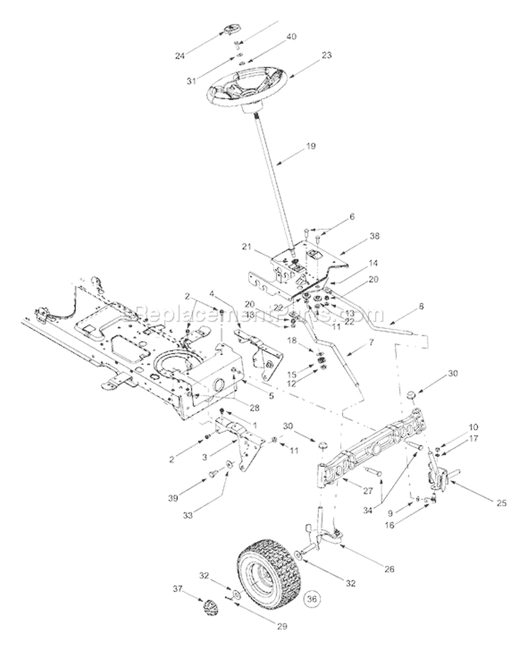 Page A Diagram and Parts List for 13BT604H401 2004 Yard Man Lawn Tractor